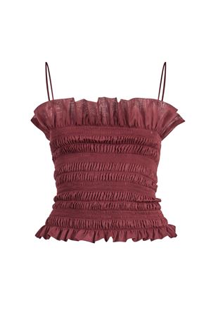 Top Suri in cotone bordeaux THE ANDAMANE | TM190955ATNC108ROUGENOIR